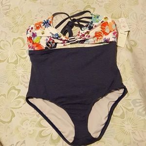 Splendid Monokini Denim one piece NWT